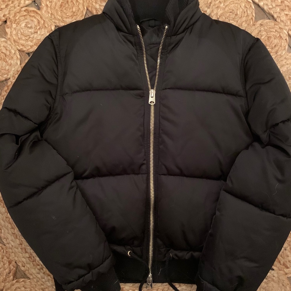 Women’s black topshop puffer jacket